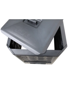 COMPOSTIERA DA GIARDINO 380 LITRI IN POLIPROPILENE NERO, 80x80x82 CM